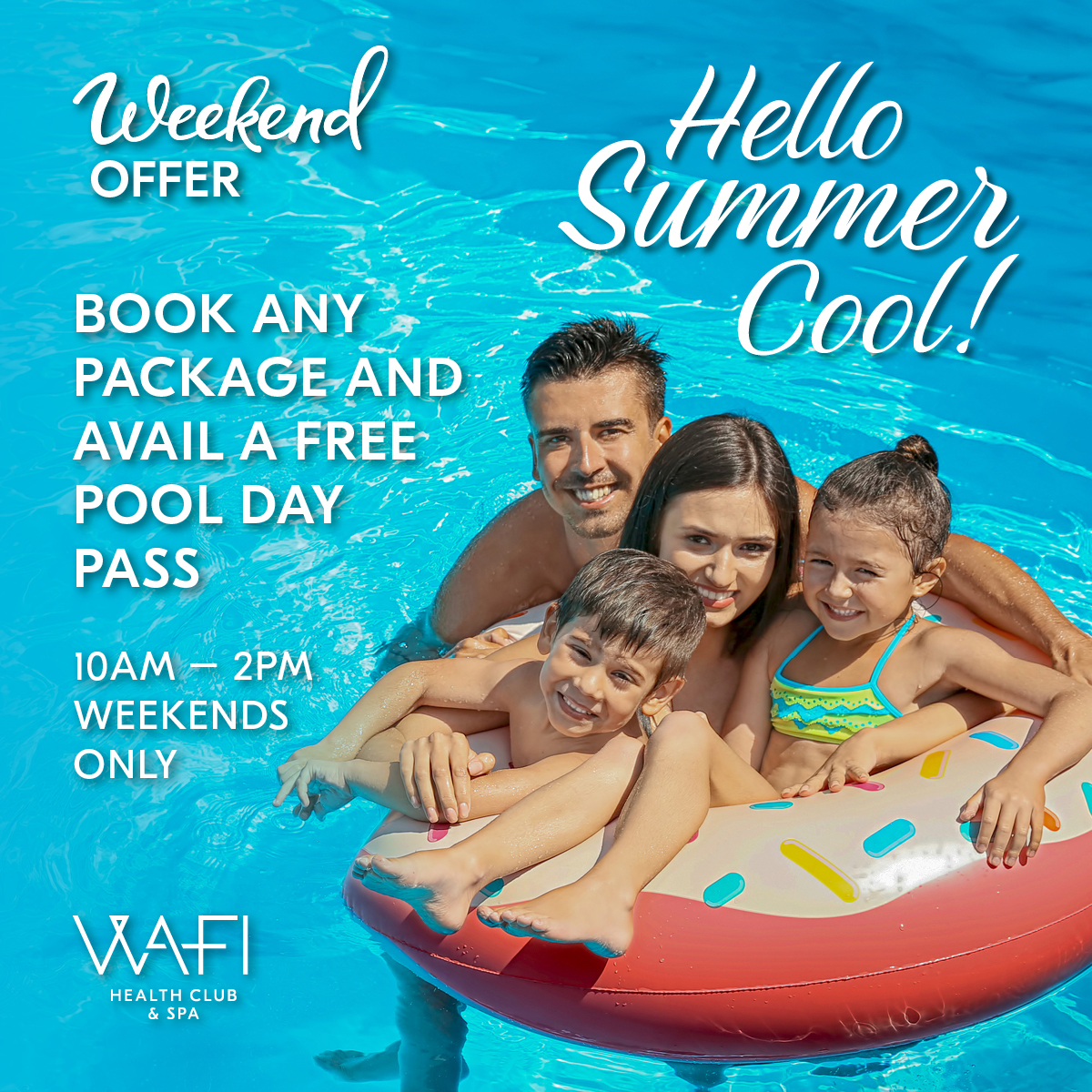Whcs Cleopatra's July 2022 Spa Offer Free Pool Day Pass Social Media Post