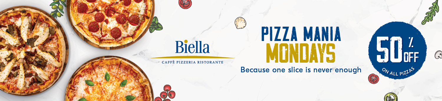 Pizza Mania Mondays What's On Banner